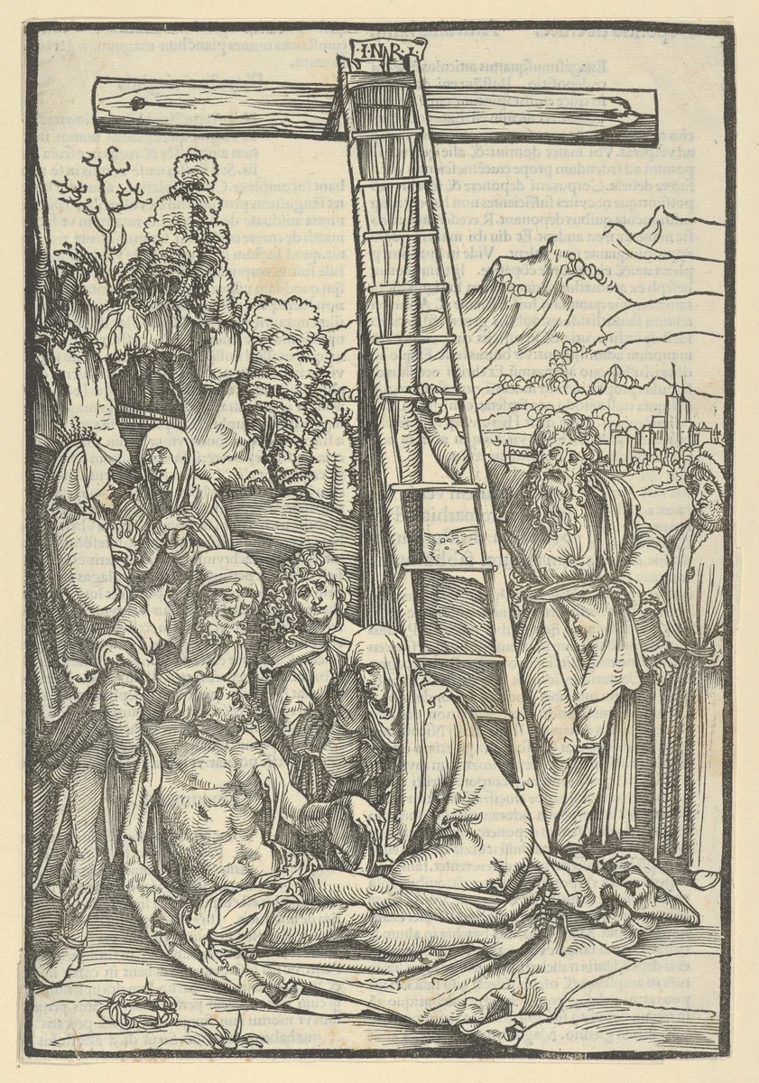 The Lamentation Beneath the Cross, from Speculum passionis domini nostri Ihesu Christi by Hans Schäufelein, print, 1507