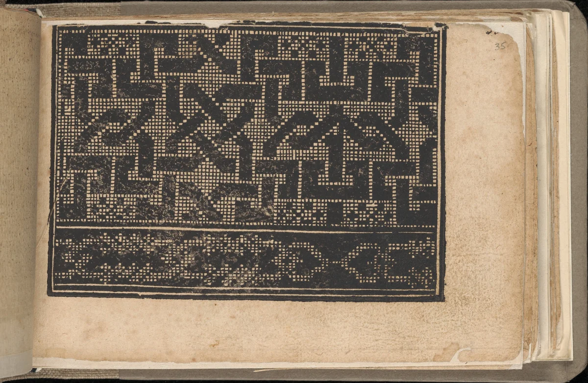 Schön newes Modelbuch (Page 35r) by Sigismundus Latomus, book, 1608