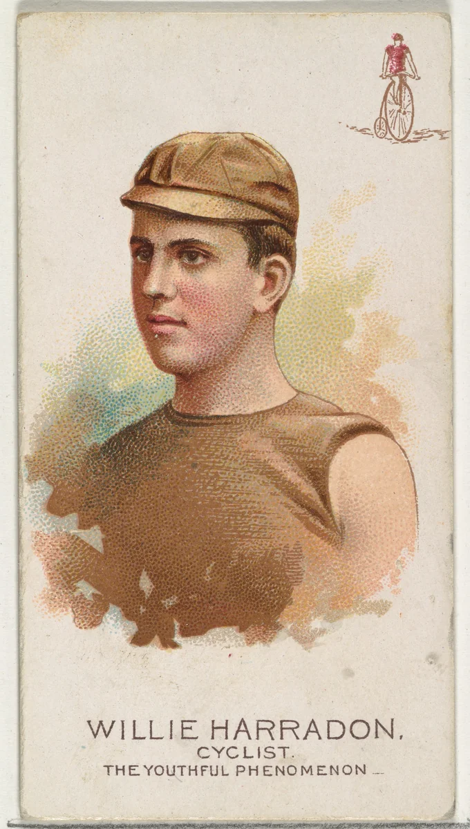 Willie Harradon, Cyclist, The Youthful Phenomenon, from World's Champions, Series 2 (N29) for Allen & Ginter Cigarettes by Allen & Ginter, print, 1888