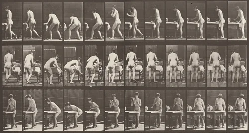 Plate Number 435. Ironing clothes by Eadweard Muybridge, photograph, 1887