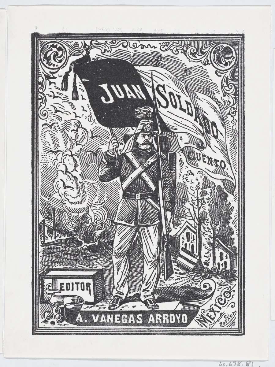Cover to the story of Juan Soldado (Juan the Soldier) by José Guadalupe Posada, print, 1875-1885