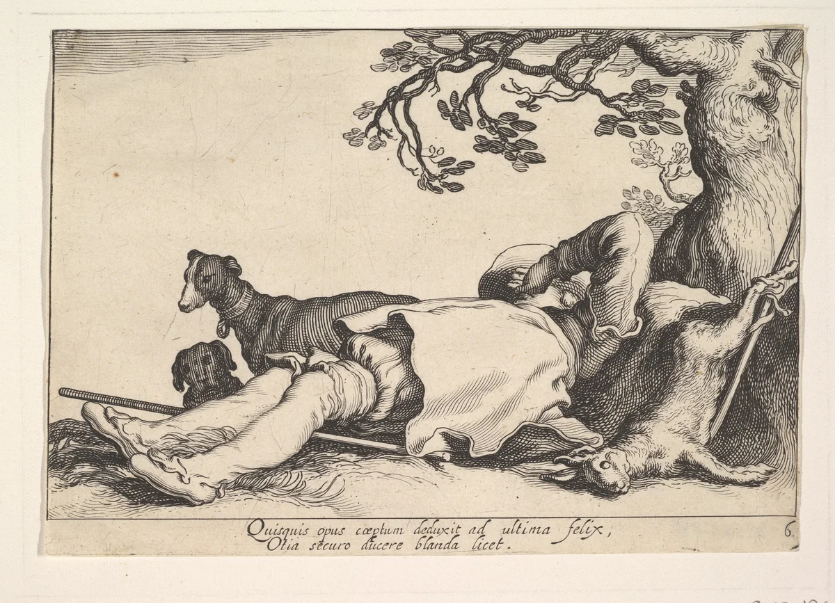 Pleasures of Occupation by Cornelis Bloemaert, print, 1610-1684