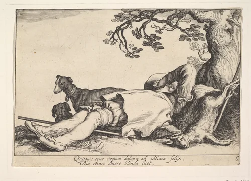 Pleasures of Occupation by Cornelis Bloemaert, print, 1610-1684