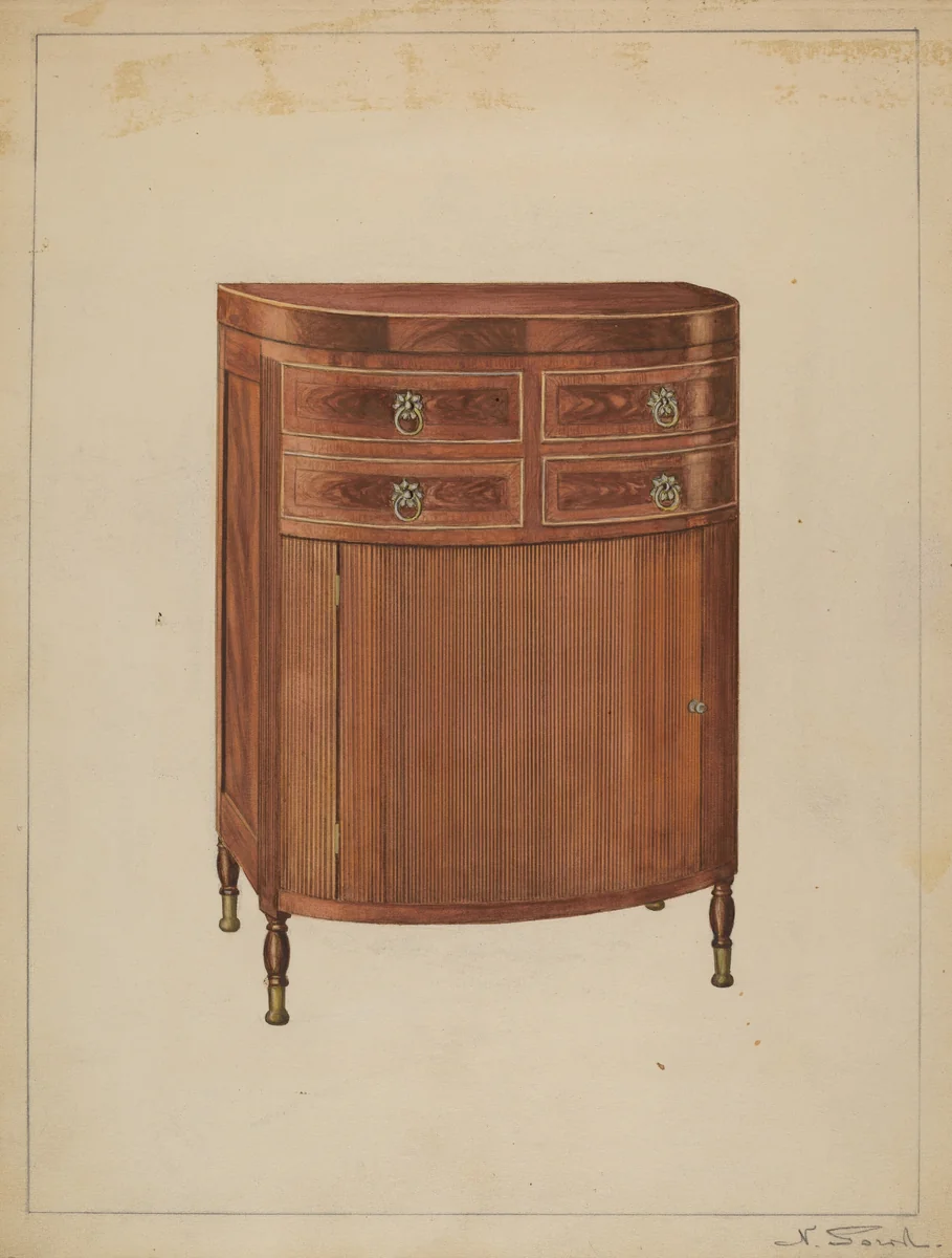 Washstand by Nicholas Gorid, index of american design, 1936