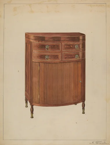 Washstand by Nicholas Gorid, index of american design, 1936