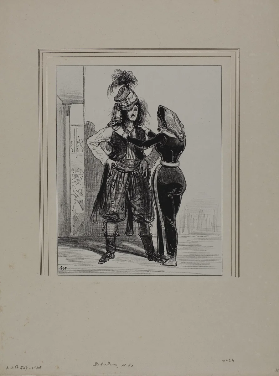 Voyez-vous, mon petit Larrims... by Paul Gavarni, print, 1841