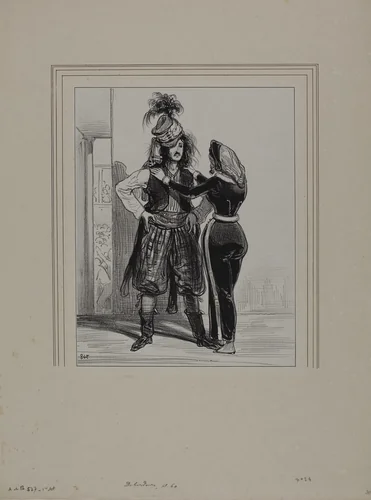 Voyez-vous, mon petit Larrims... by Paul Gavarni, print, 1841
