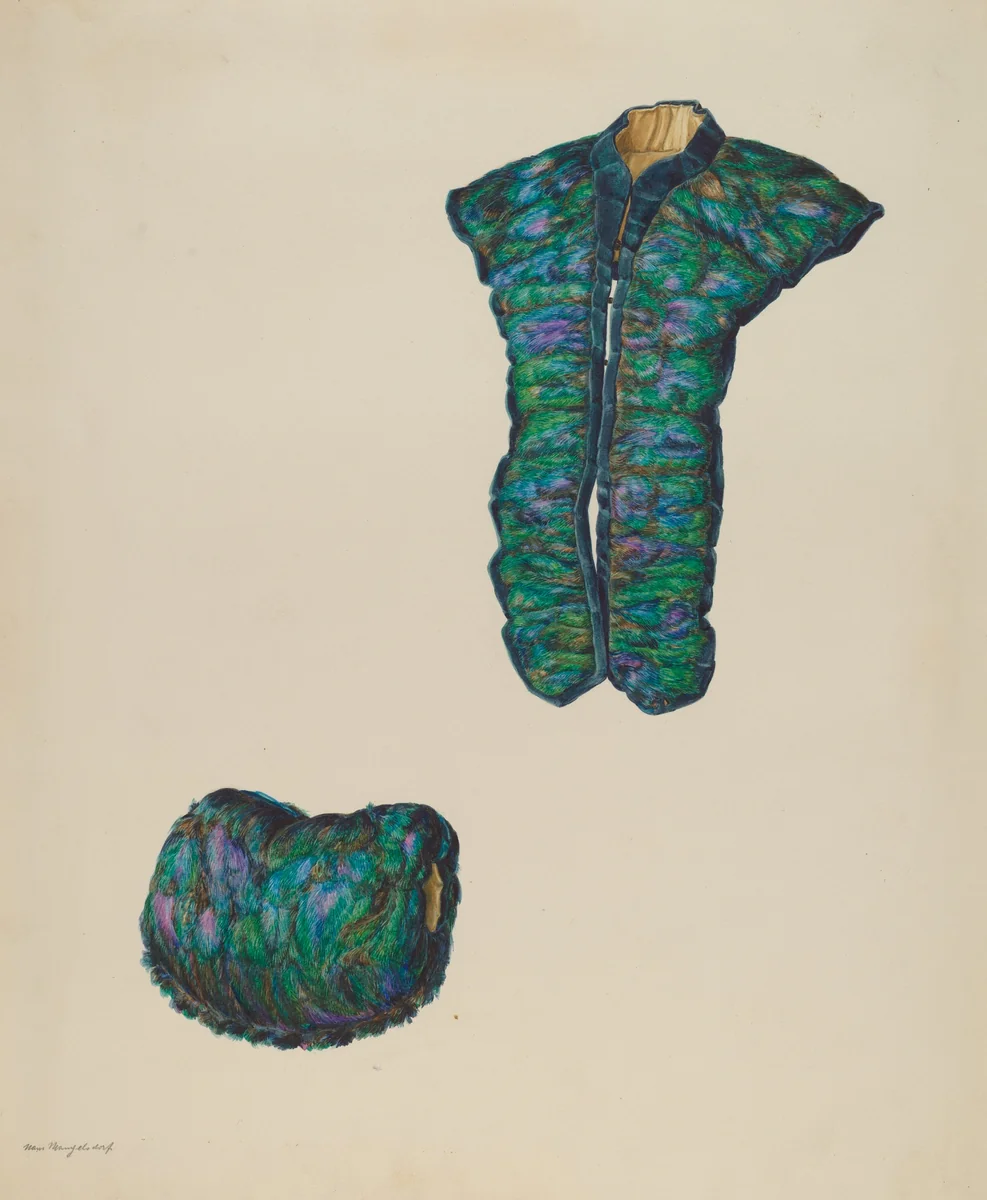 Tippet and Muff by Hans Mangelsdorf, index of american design, 1938