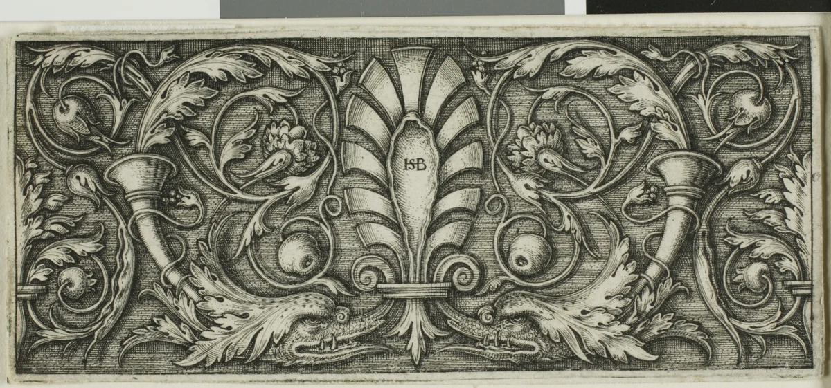 Ornament with a Palmette by Sebald Beham, print, 1520-1550