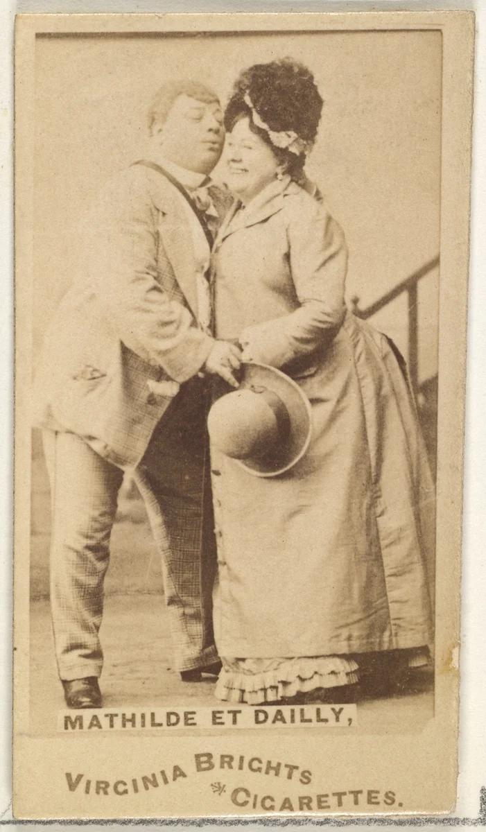Mathilde et Dailly, from the Actors and Actresses series (N45, Type 1) for Virginia Brights Cigarettes by Allen & Ginter, photograph, 1885-1891