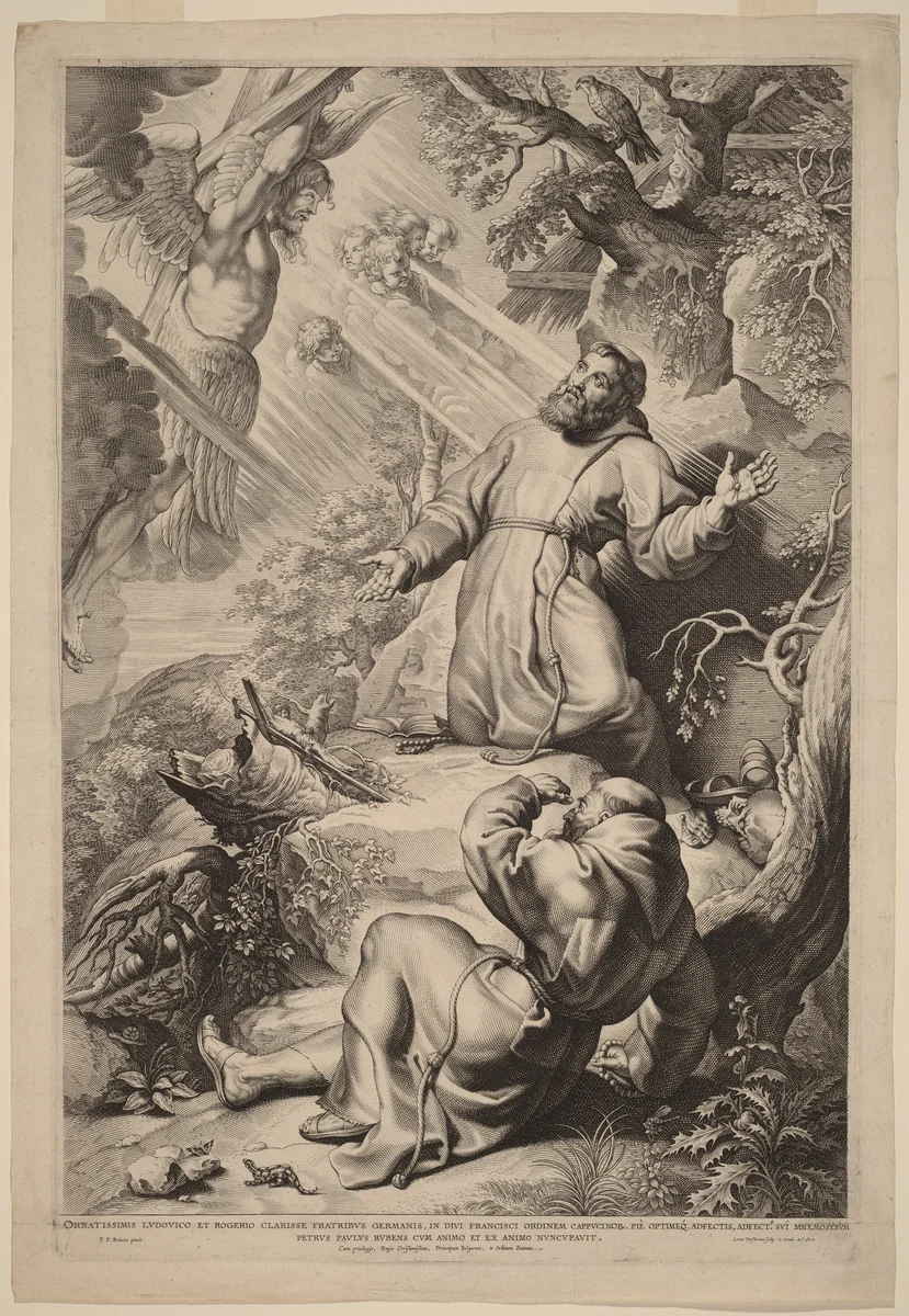 Saint Francis Receiving the Stigmata by Lucas Emil Vorsterman
Sir Peter Paul Rubens, print, 1620