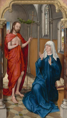 Christ Appearing to the Virgin by Rogier van der Weyden, painting, 1475