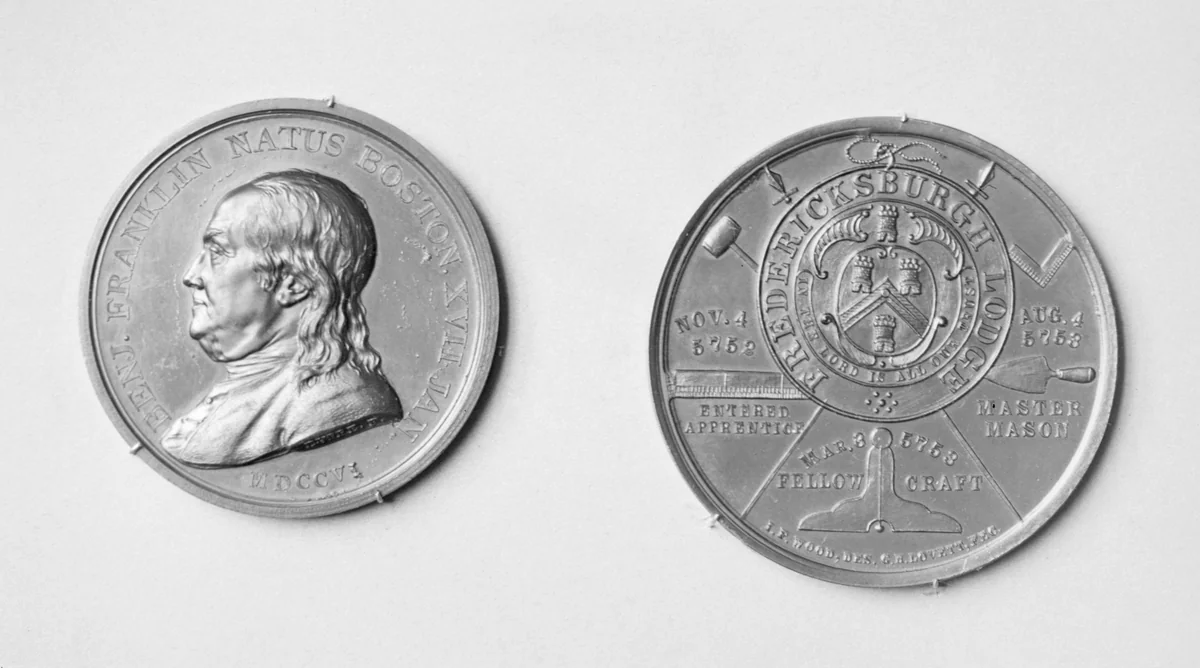 Benjamin Franklin by Augustin Dupré, metalwork, 1786