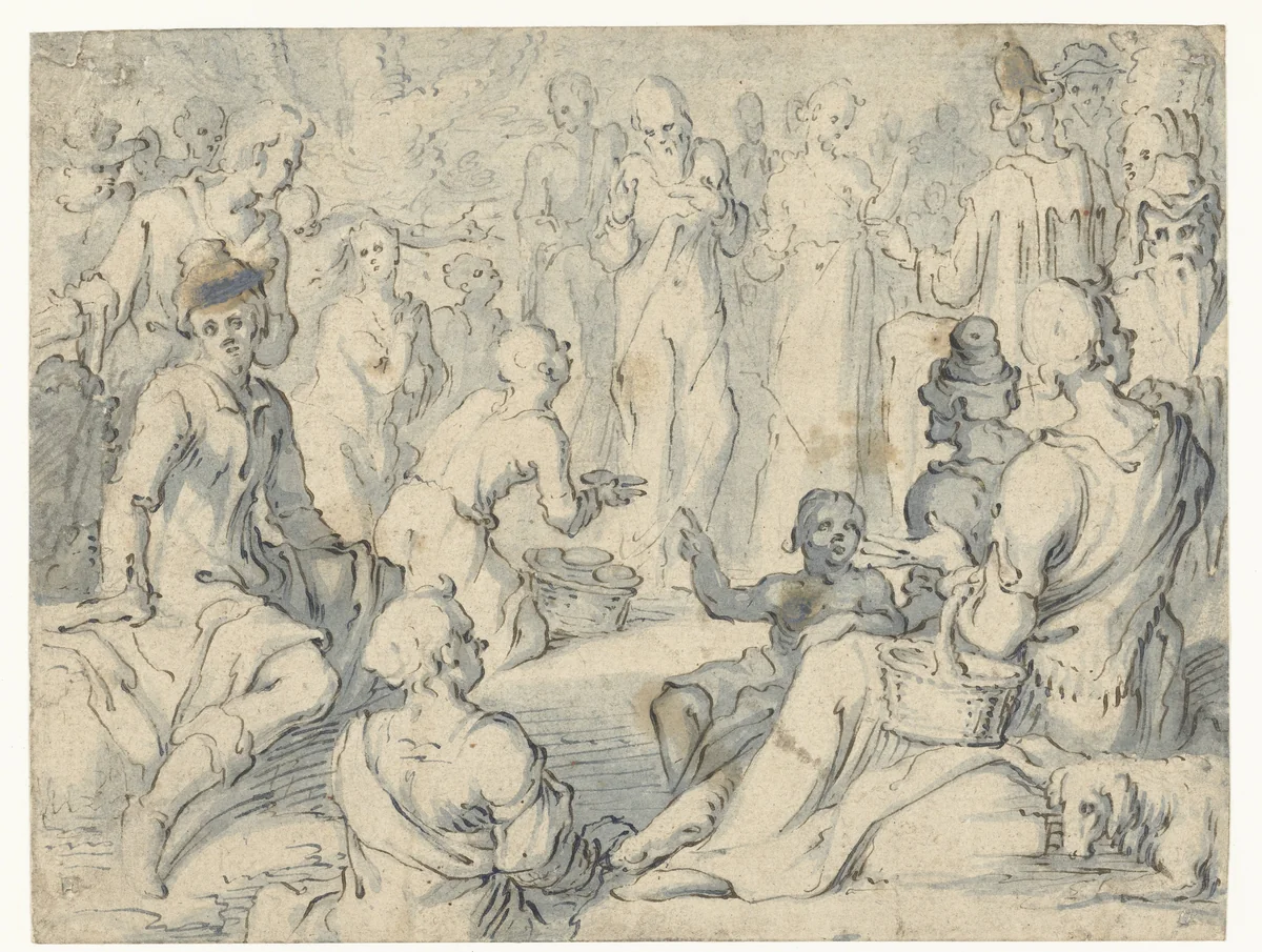 Wonderbare spijziging by anonymous, drawing, 1575-1624