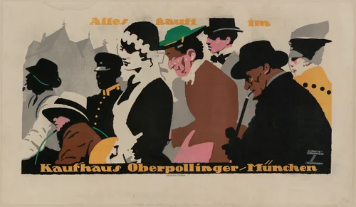 Alles Kauft im Kaufhaus Oberpollinger Munchen by Ludwig Hohlwein, design, 1914