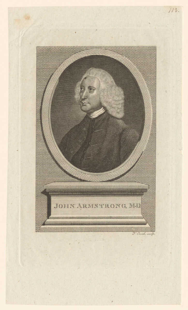 Portret van John Armstrong by Thomas Cook, print, 1767