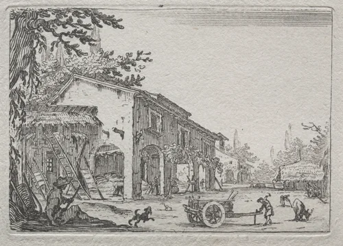 Caprices: The Italian Farm by Jacques Callot, print, 1635-1646