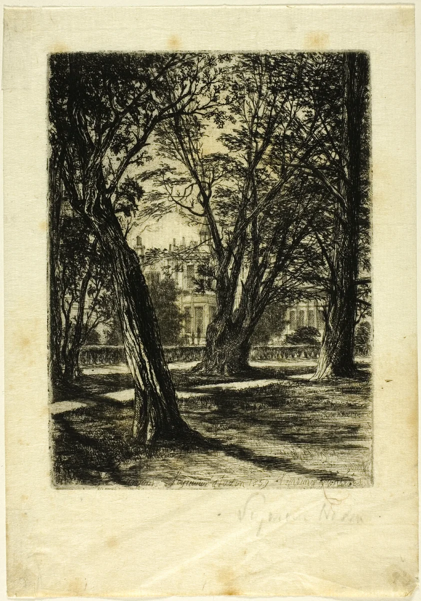 Kensington Gardens, No. I (small plate) by Francis Seymour-Haden, print, 1859