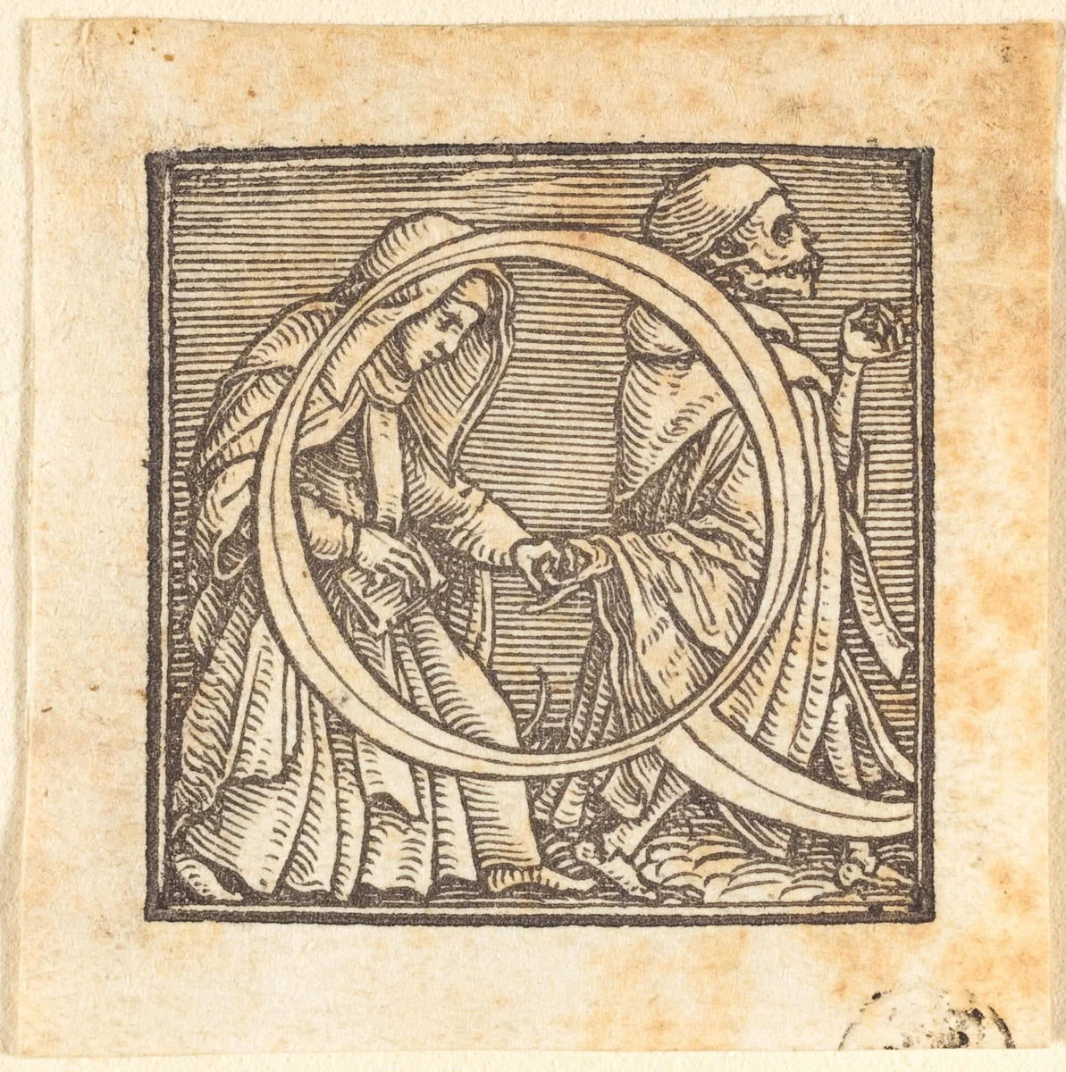 Letter Q by Hans Lützelburger, print, 1518-1528