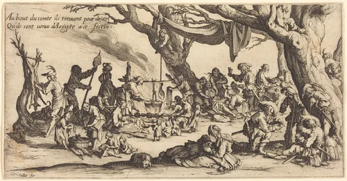 The Feast of the Bohemians by Jacques Callot, print, 1621