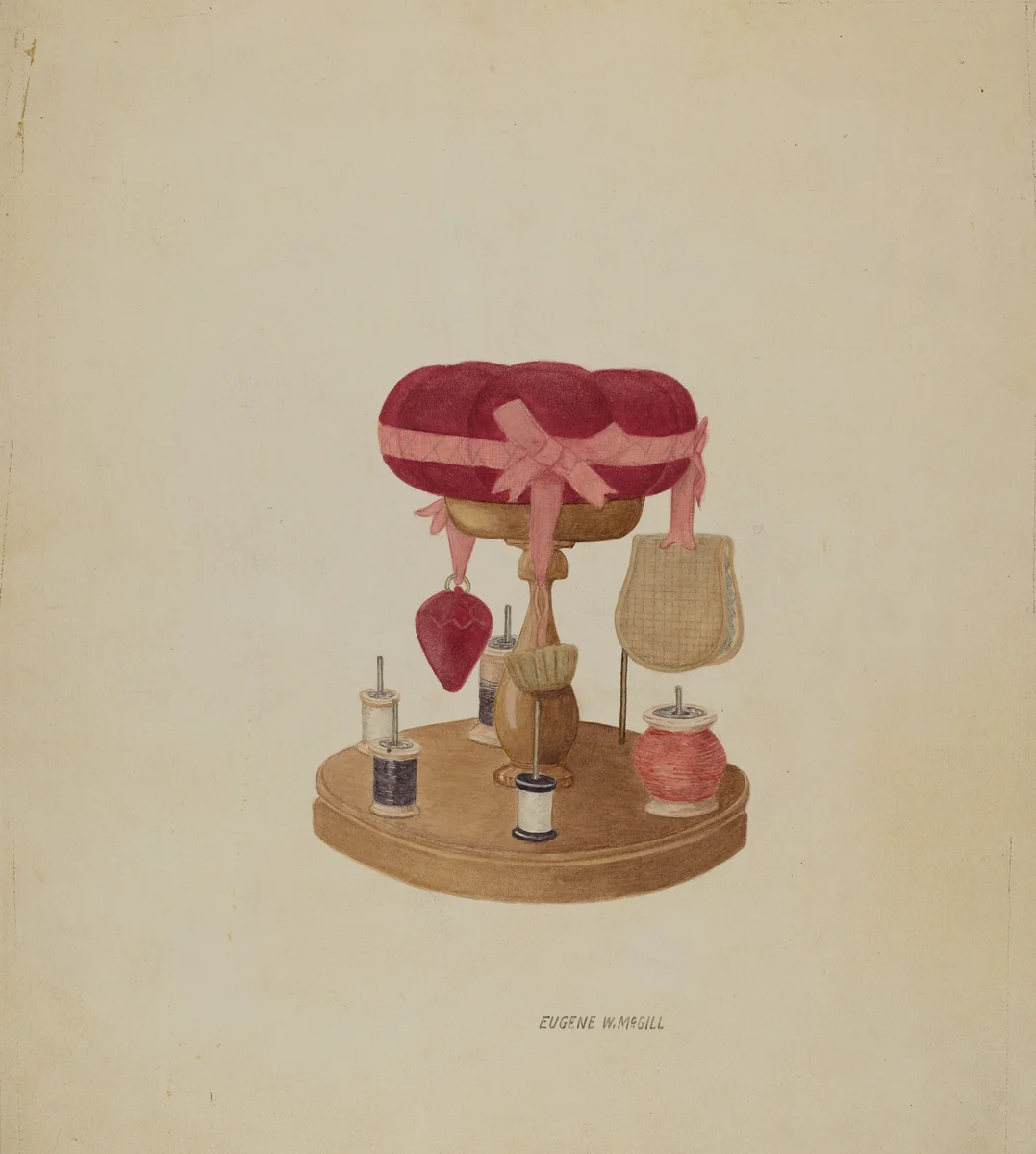 Sewing Stand by Eugene W. McGill, index of american design, 1935-1942