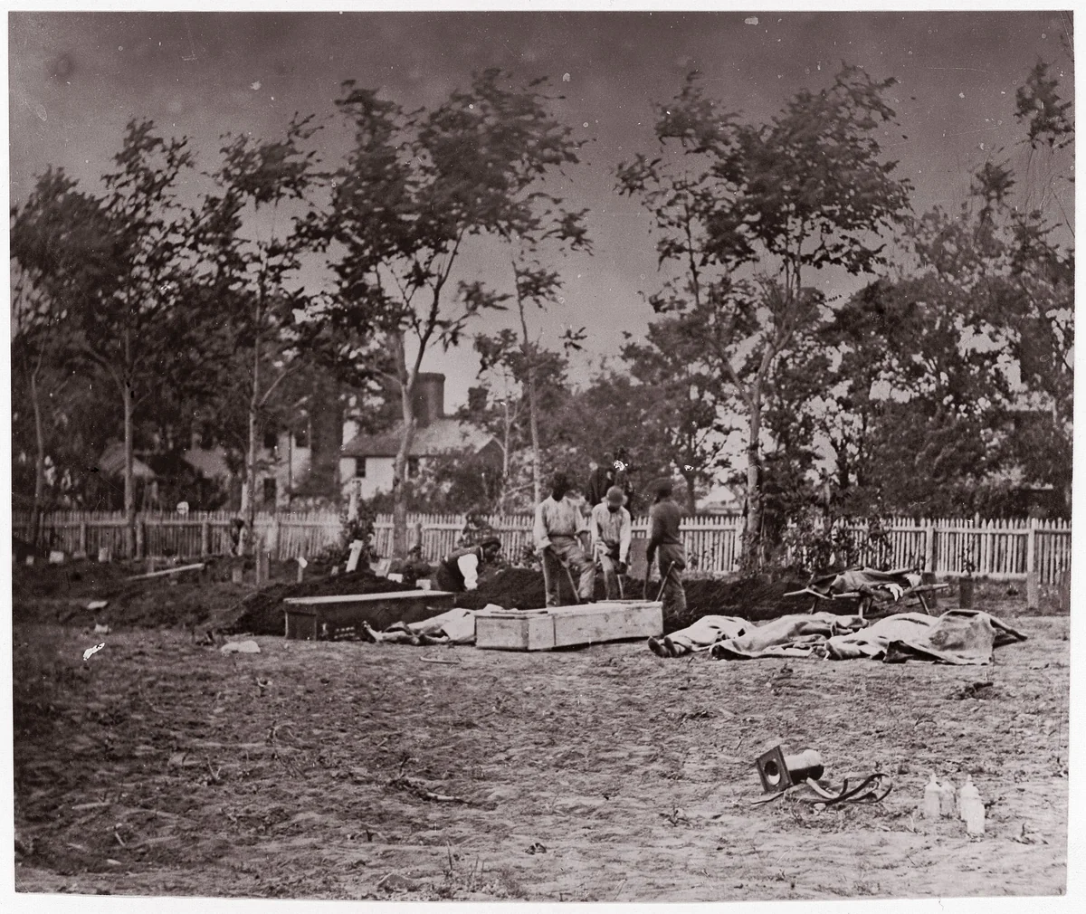 Burial of the Dead, Fredericksburg by Andrew Joseph Russell, photograph, 1863