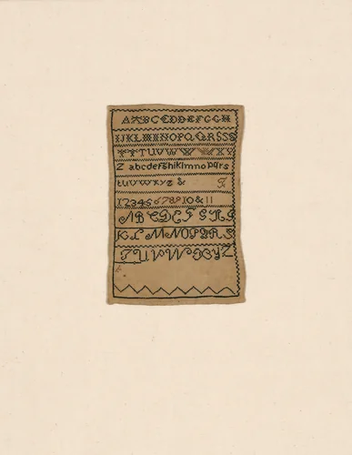 Sampler by United States or England, textile, 1801-1900