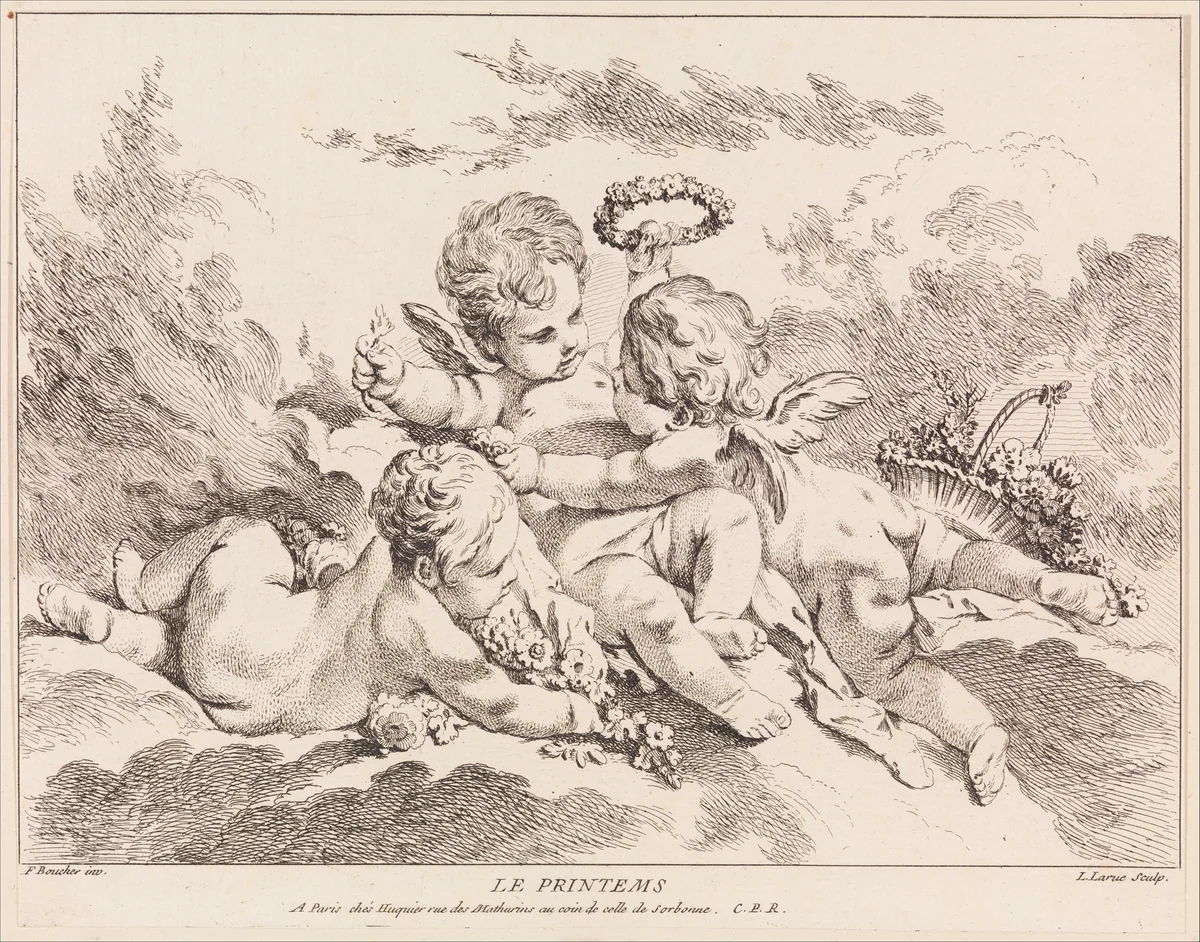 Spring by Louis Félix de La Rue, print, 1730-1777