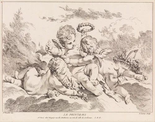 Spring by Louis Félix de La Rue, print, 1730-1777