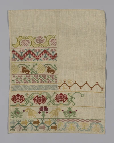 Sampler by England, textile, 1775-1825