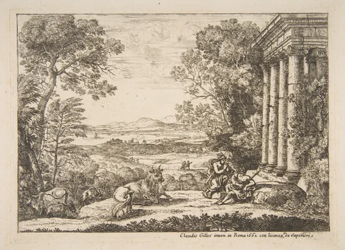 Mercury and Argus by Claude Lorrain, print, 1662