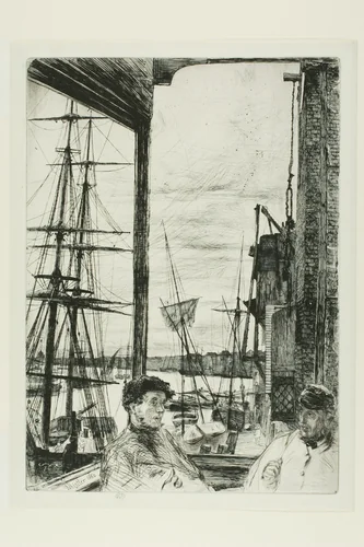 Rotherhithe by James McNeill Whistler, print, 1860