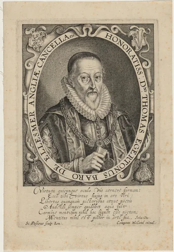 Thomas Egerton, First Viscount of Brackley by Simon van de Passe, print, 1595-1647