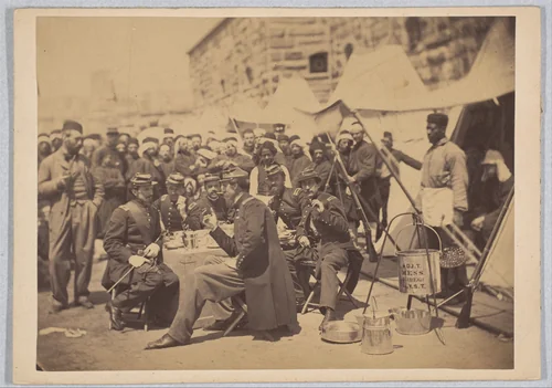 Duryea Zouaves, Fort Schuyler Adjuant Mess by Stacy, photograph, 1861