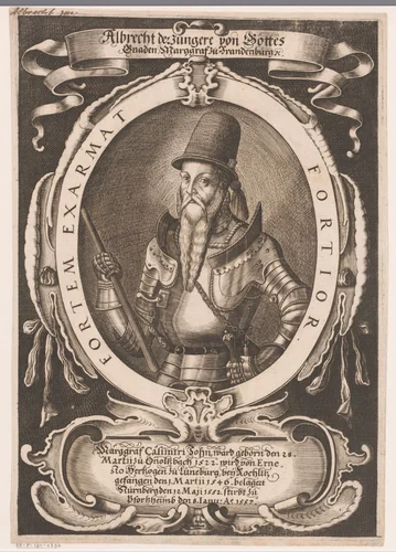 Portret van Albrecht Alkibiades by Peter Troschel, print, 1630-1670