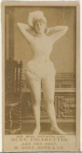 Card Number 598, Miss Sutherland, from the Actors and Actresses series (N145-7) issued by Duke Sons & Co. to promote Duke Cigarettes by W. Duke, Sons & Co., photograph, 1880-1889