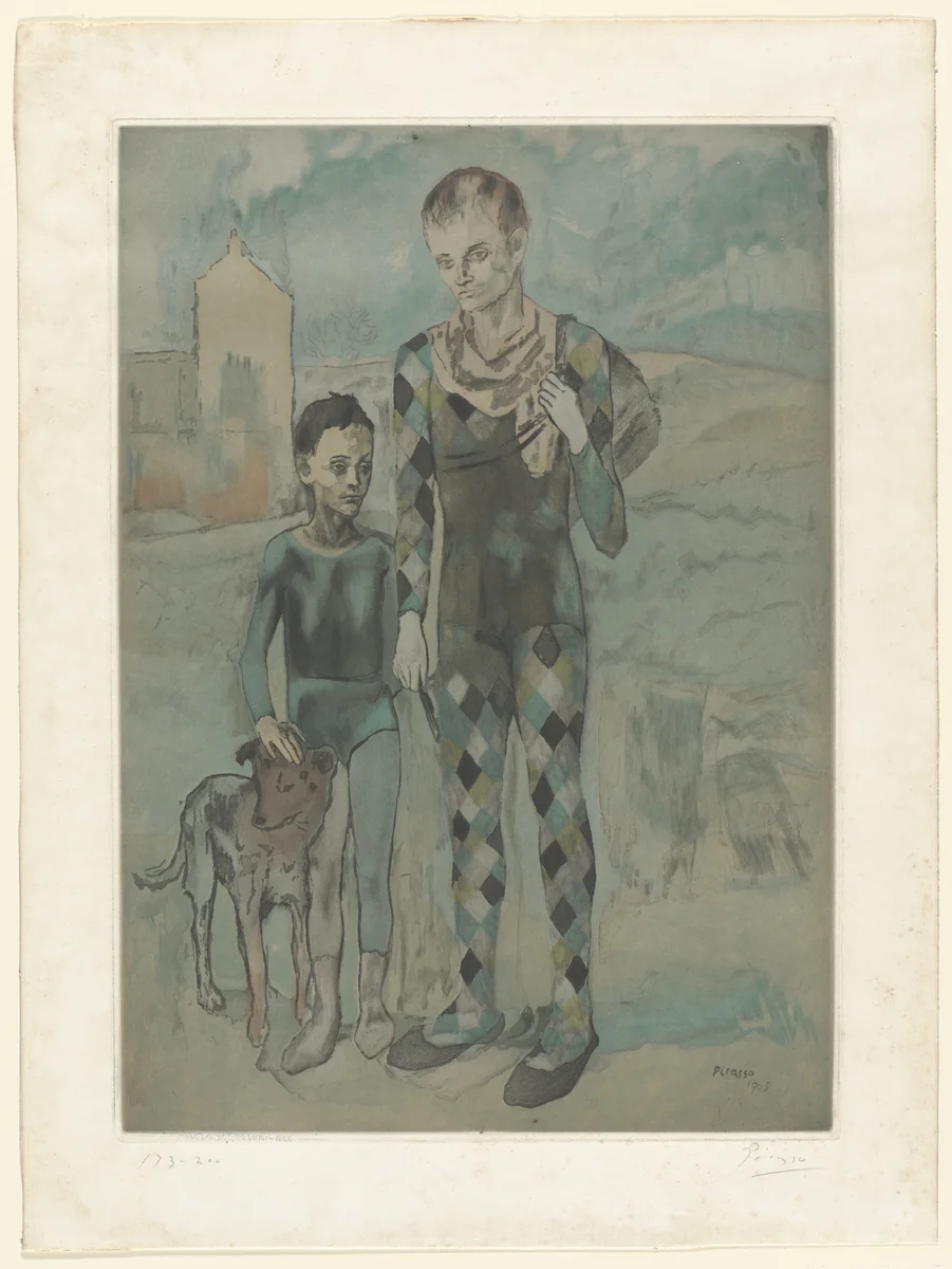 Acrobats (Les Saltimbanques), after Picasso by Jacques Villon, Pablo Picasso, print, 1922