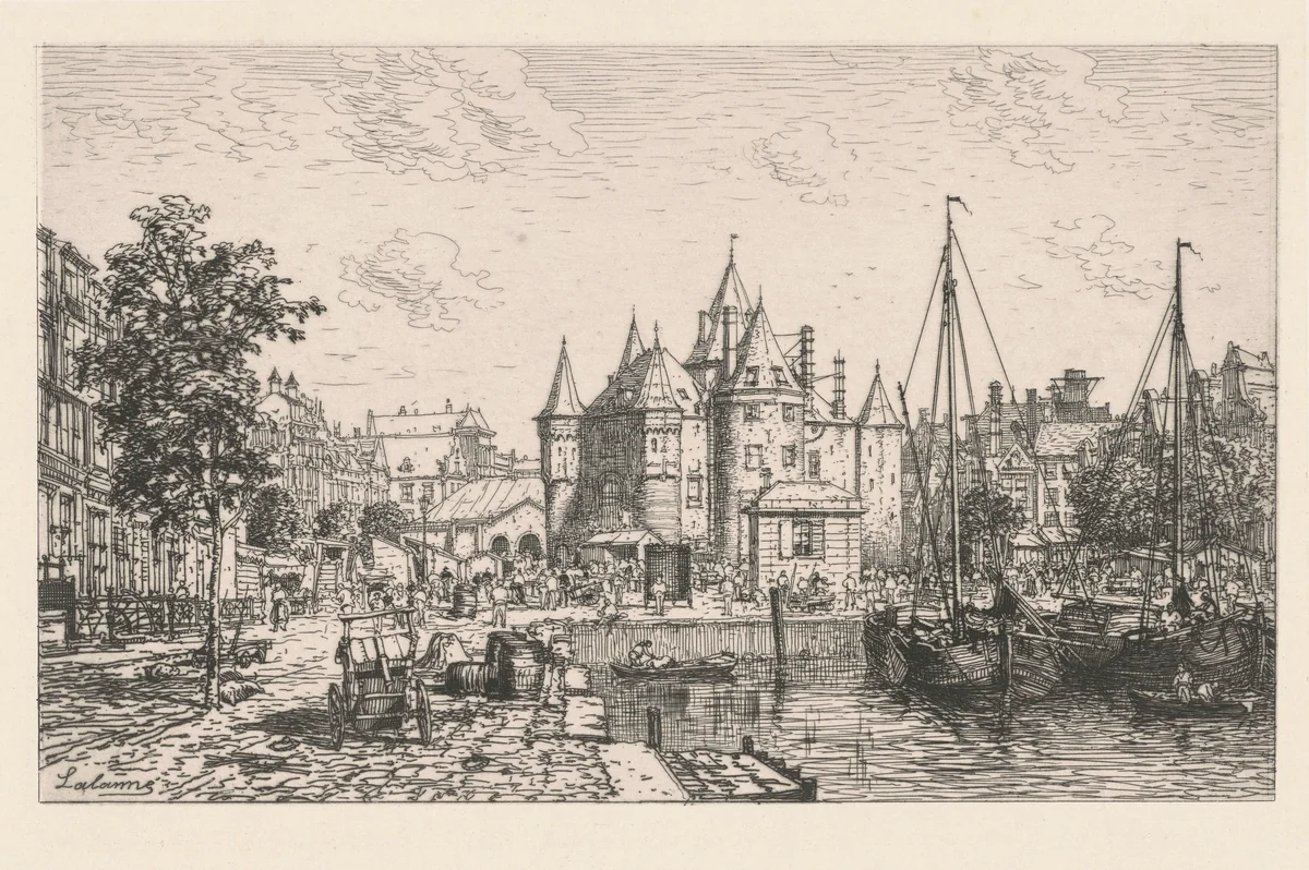 Le Wagg-Poids de la Ville d'Amsterdam by Maxime Lalanne, print, 1879