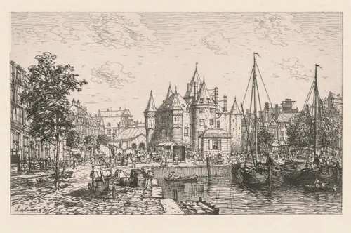 Le Wagg-Poids de la Ville d'Amsterdam by Maxime Lalanne, print, 1879