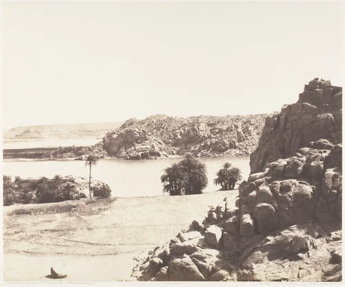 Tâfah, Rochers Granitiques sur les Rives du Nil by Félix Teynard, photograph, 1851-1852