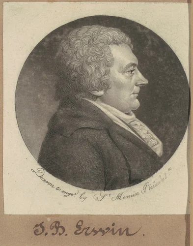 Joseph Erwin by Charles B. J. Févret de Saint-Mémin, print, 1798