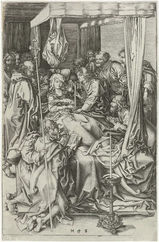 De dood van Maria by Unknown, print, 1470-1491