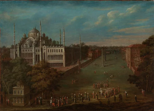 The Grand Vizier Crossing the Atmeydanı (Horse Square) by Jean Baptiste Vanmour, painting, 1720-1737