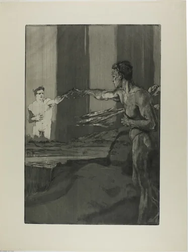 Philosopher, plate three from One Death, Part II by Max Klinger, print, 1889