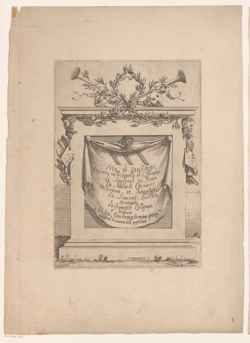 Portret van Johann Heinrich Schütte by Michael Heinrich Rentz, print, 1720