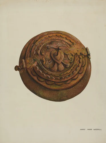 Baptismal Font by Harry Mann Waddell, index of american design, 1937