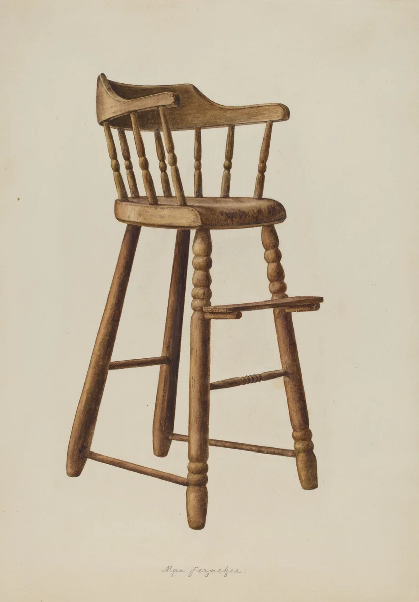 Baby High Chair by Max Fernekes, index of american design, 1938