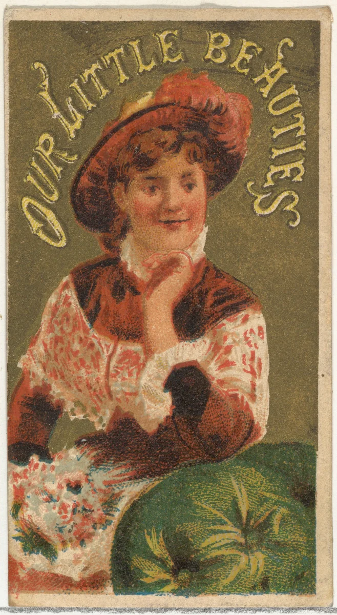 From the Girls and Children series (N58) promoting Our Little Beauties Cigarettes for Allen & Ginter brand tobacco products by Allen & Ginter, print, 1887