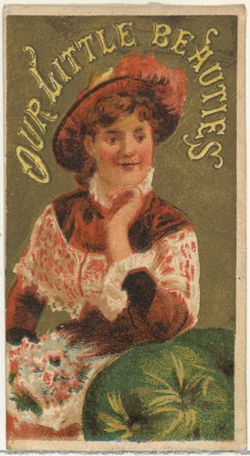 From the Girls and Children series (N58) promoting Our Little Beauties Cigarettes for Allen & Ginter brand tobacco products by Allen & Ginter, print, 1887