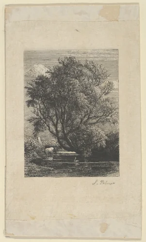The Willow by Samuel Palmer, print, 1850
